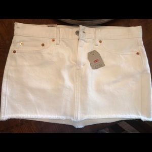 Levi Strauss & Co White Mini Skirt